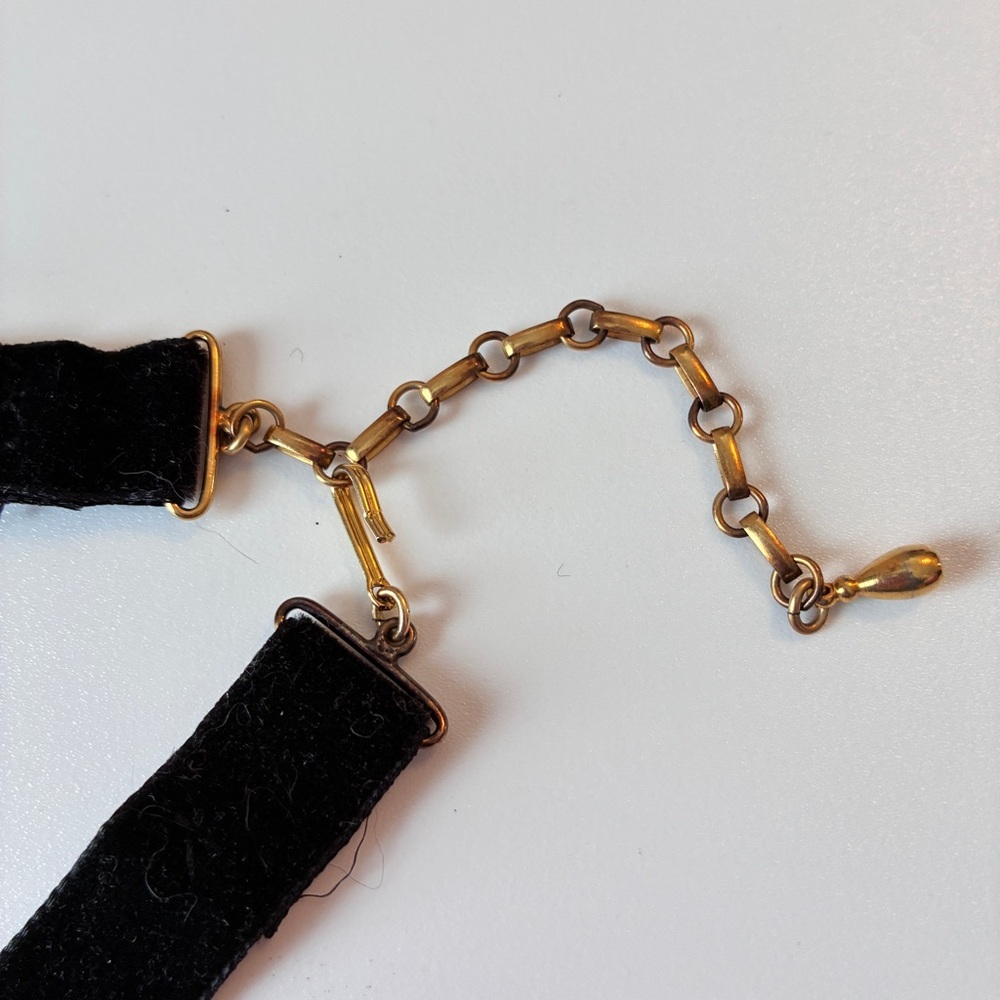 Danecraft Black Velvet Cameo Choker 12K GF Vintage - Picture 8 of 8